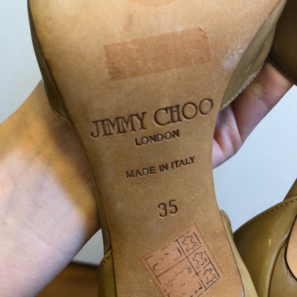 Jimmy Choo tan leather stilettos- size 5 - Picture 7 of 7